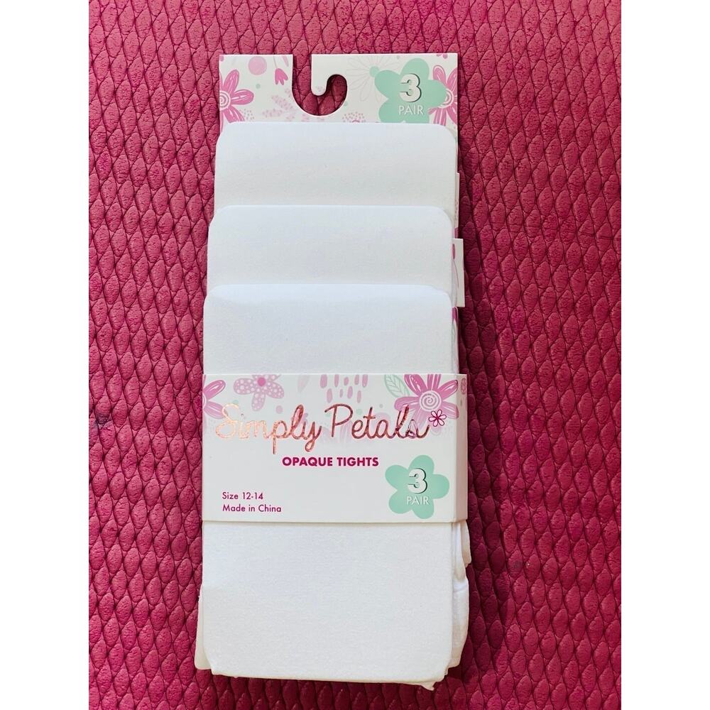 NWT❤️Simply Petals Girls 3pcs Dance Footed Tights